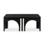 AMARA COFFEE TABLE TBL W-NESTING ARCH STLS | 120 x 120 x 46.5 CM.