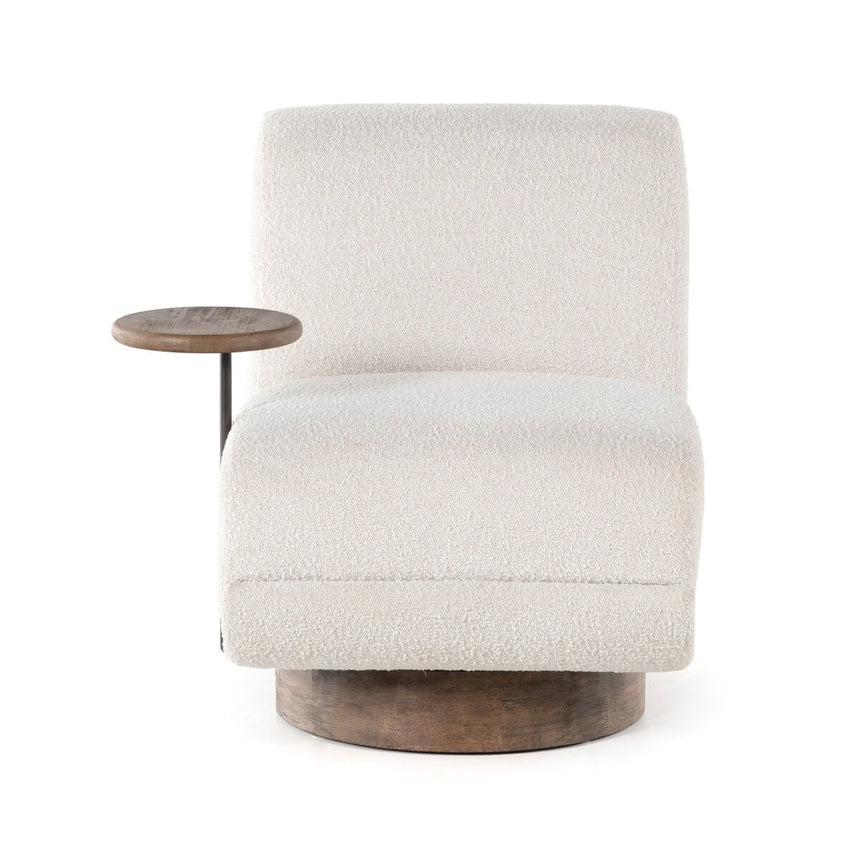 BRONWYN SWIVEL CHAIR + SIDE TABLE | 66 x 99 x 80 CM.