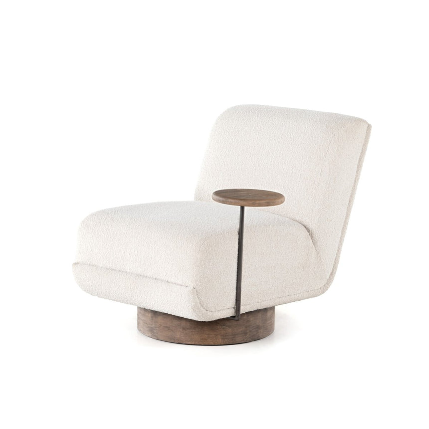 BRONWYN SWIVEL CHAIR + SIDE TABLE | 66 x 99 x 80 CM.