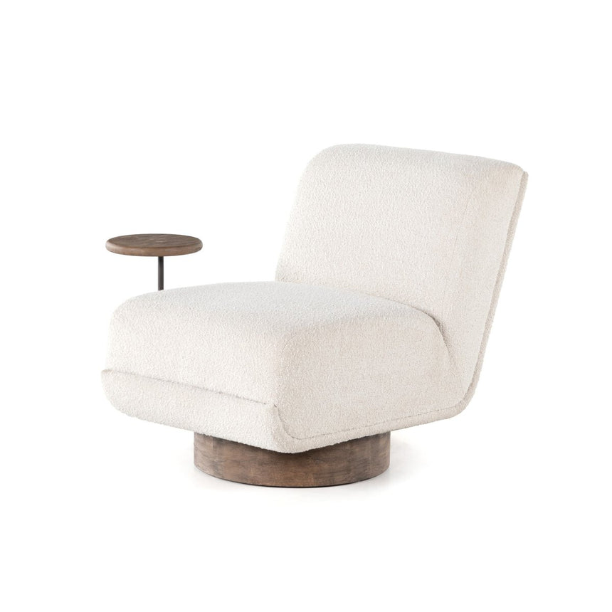 BRONWYN SWIVEL CHAIR + SIDE TABLE | 66 x 99 x 80 CM.