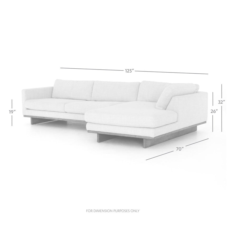 EVERLY 2 PC SECTIONAL 70" | 317.5 x 178 x 81 CM.